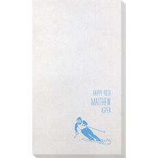 Skier  on the Slopes Bamboo Luxe Guest Towels
