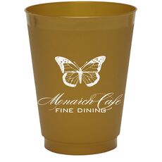 Magnificent Monarch Butterfly Colored Shatterproof Cups