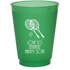 Doubles Tennis Colored Shatterproof Cups