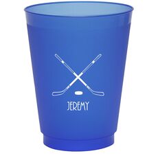 Double Hockey Sticks Colored Shatterproof Cups
