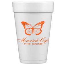 Magnificent Monarch Butterfly Styrofoam Cups