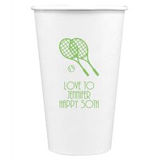 Doubles Tennis Paper Coffee Cups