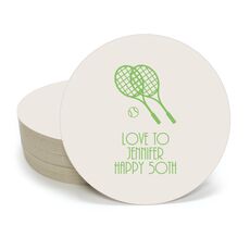 Doubles Tennis Round Coasters