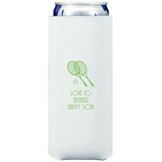 Doubles Tennis Collapsible Slim Koozies