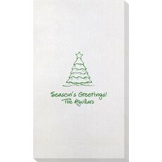 Decorative Christmas Tree Bamboo Luxe Guest Towels