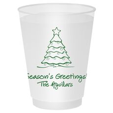 Decorative Christmas Tree Shatterproof Cups