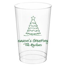 Decorative Christmas Tree Clear Plastic Cups