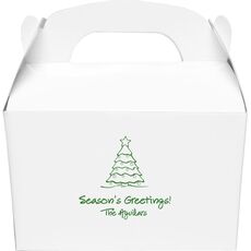 Decorative Christmas Tree Gable Favor Boxes