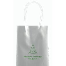 Decorative Christmas Tree Mini Twisted Handled Bags