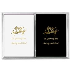 Fun Happy Anniversary Double Deck Playing Cards