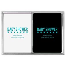 Baby Shower with Hearts Double Deck Playing Cards