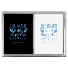 The Beach Is Our Happy Place Double Deck Playing Cards