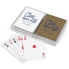 The Lake is Our Happy Place Double Deck Playing Cards