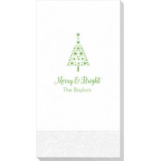 Starred Christmas Tree Guest Towels