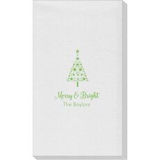 Starred Christmas Tree Linen Like Guest Towels