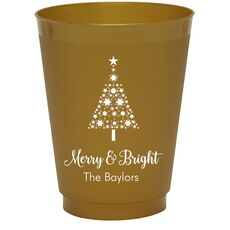 Starred Christmas Tree Colored Shatterproof Cups