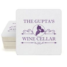 Wine Cellar Square Coasters
