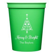 Starred Christmas Tree Stadium Cups