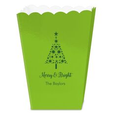 Starred Christmas Tree Mini Popcorn Boxes
