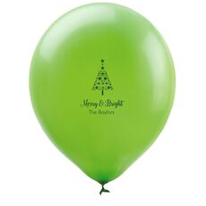 Starred Christmas Tree Latex Balloons