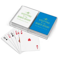 Welcome to Our Beach House Double Deck Playing Cards