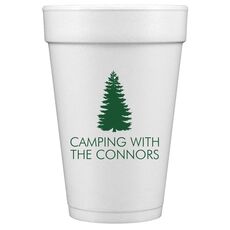 Pine Tree Styrofoam Cups