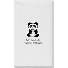 Panda Bear Linen Like Guest Towels