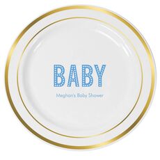 Polka Dot Baby Premium Banded Plastic Plates