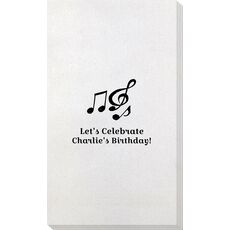 Music Notes Bamboo Luxe Guest Towels