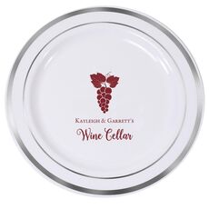 Grape Cluster Premium Banded Plastic Plates