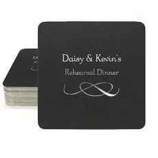Knot Scroll Square Coasters