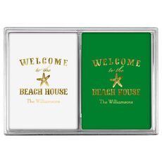 Welcome to the Beach House Double Deck Playing Cards