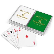 Welcome to the Beach House Double Deck Playing Cards