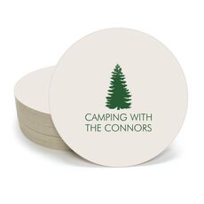 Pine Tree Round Coasters
