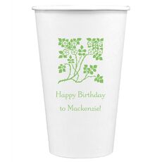 Floral Design Paper Coffee Cups