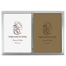 Western Boots & Cowboy Hat Double Deck Playing Cards