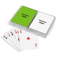 Your Choice of Text Double Deck Playing Cards