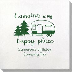 Camping Is My Happy Place Bamboo Luxe Napkins