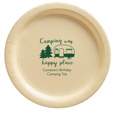 Camping Is My Happy Place Paper Plates