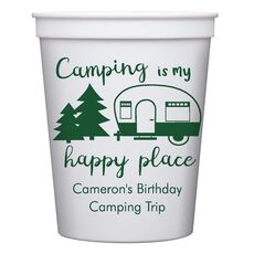 Camping Is My Happy Place Stadium Cups