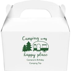 Camping Is My Happy Place Gable Favor Boxes