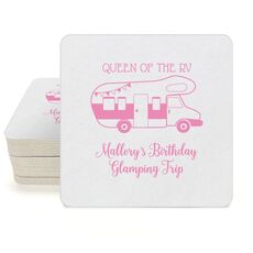 Queen of the RV Square Coasters