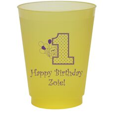 First Birthday Colored Shatterproof Cups