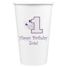 First Birthday Paper Coffee Cups