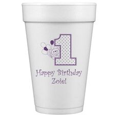 First Birthday Styrofoam Cups