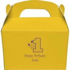 First Birthday Gable Favor Boxes