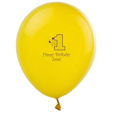 First Birthday Latex Balloons
