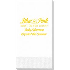 Blue or Pink Shower Guest Towels