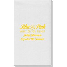 Blue or Pink Shower Linen Like Guest Towels