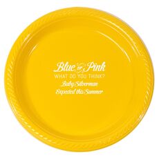 Blue or Pink Shower Plastic Plates